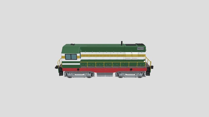 Diesel lokomotiv ChME2 3D Model