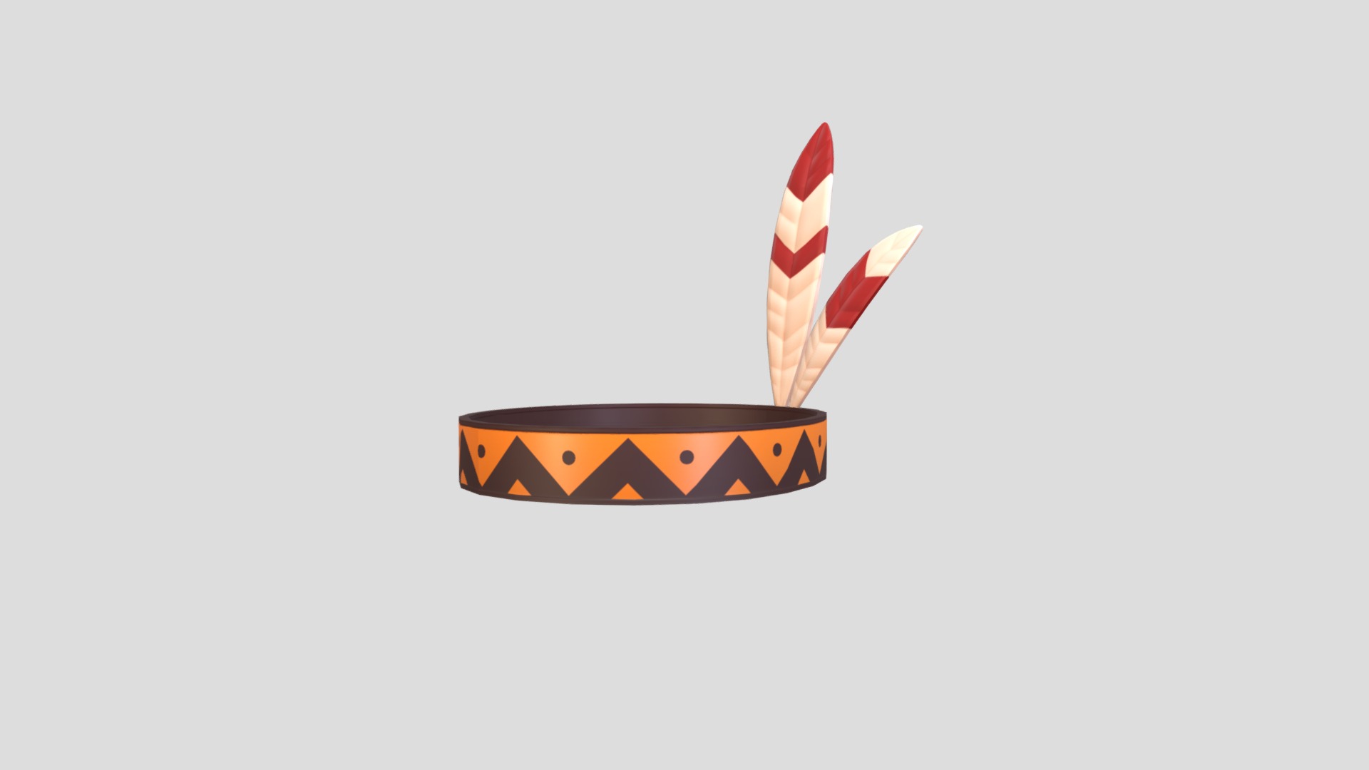 3D model Native American Headband - This is a 3D model of the Native American Headband. The 3D model is about shape.
