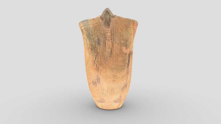 寄山遺跡出土　蛇体文土器　縄文時代 3D Model