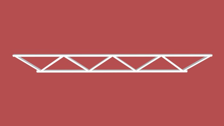 Roof truss L = 12 m 3D Model