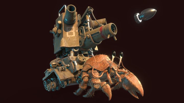 Giant hermit tank full_realtime 3D Model