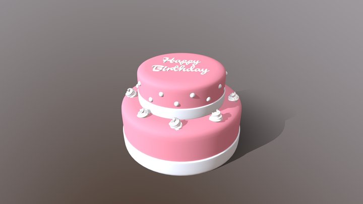 happy birthday cake 3D Model