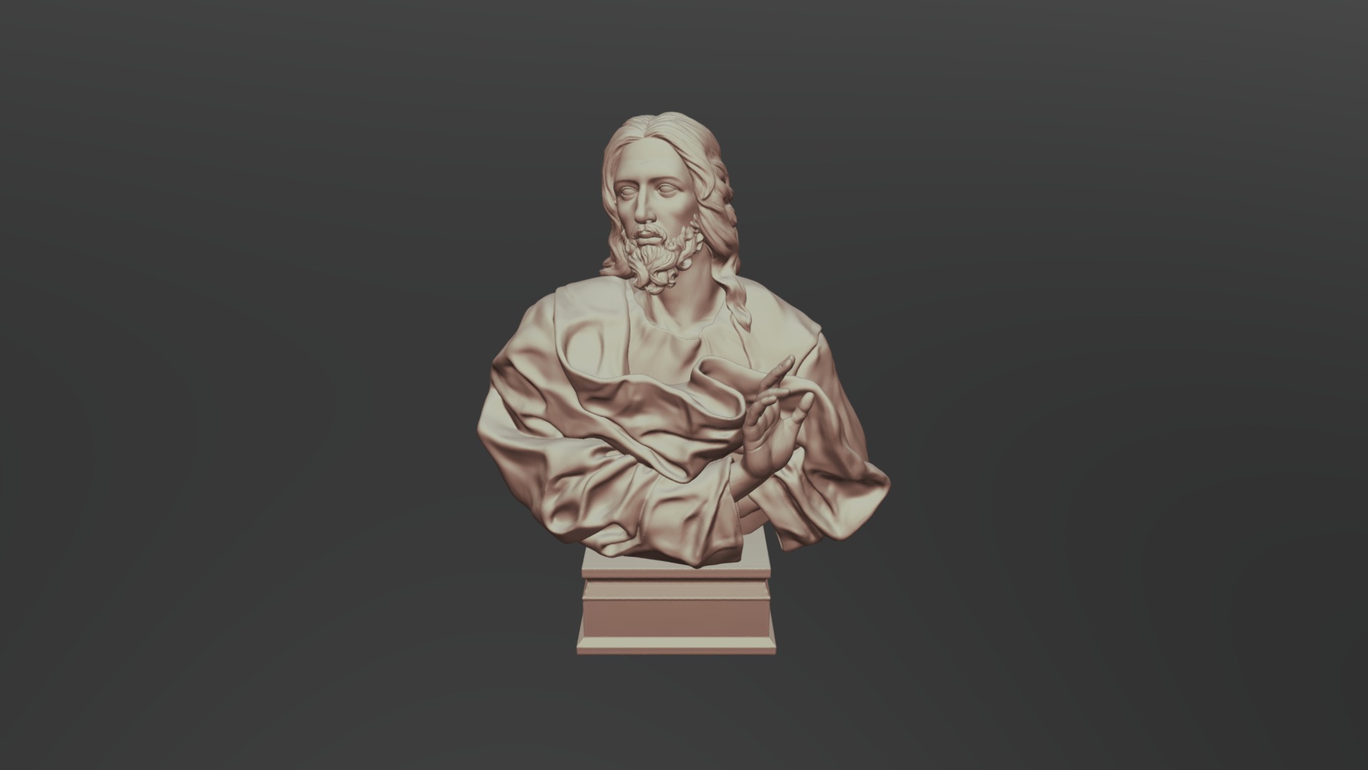 3D model Jesus Christ Sculpture ready to 3D print