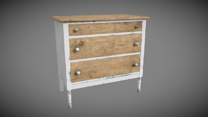 Vintage Dresser | Game-ready asset 3D Model