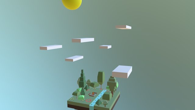 Sky Island Pack 3D Model