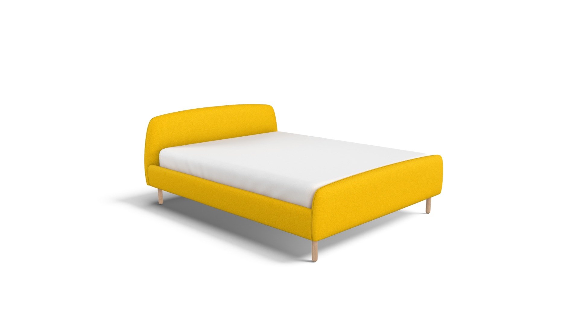 Jonah Kingsize Bed With Footboard, Yellow