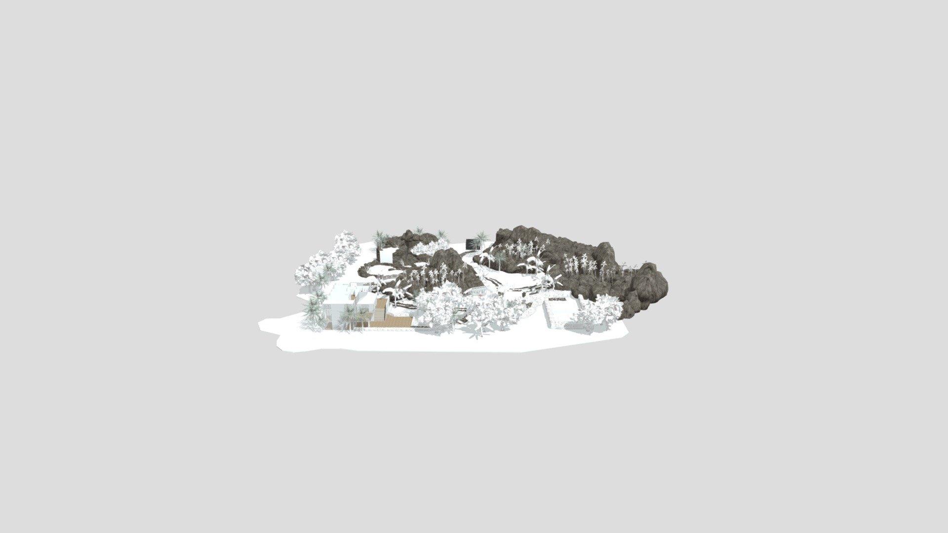 Isolated island vacation home
