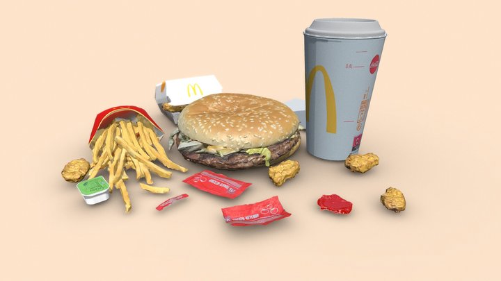 Mcdonald menu 3D Model