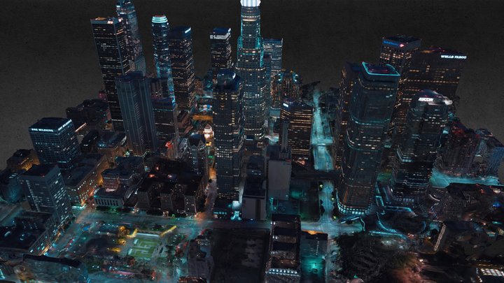 Los Angeles at Night 3D Model