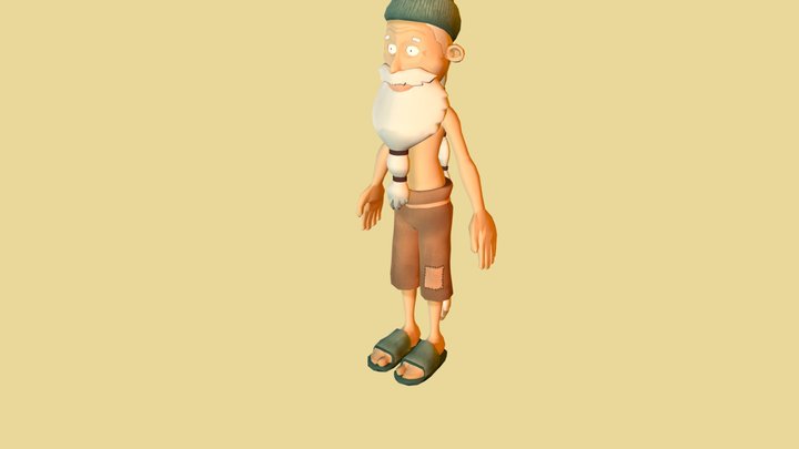 Wilson Noland - Old Man from Island 3D Model