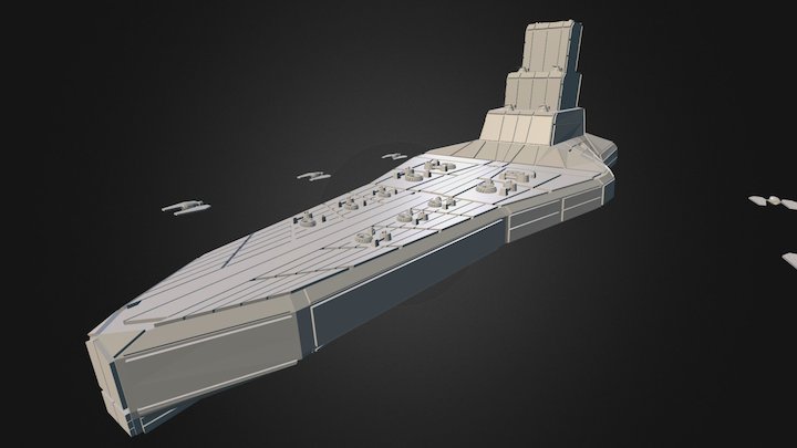 Capital Space Ship 3D Model