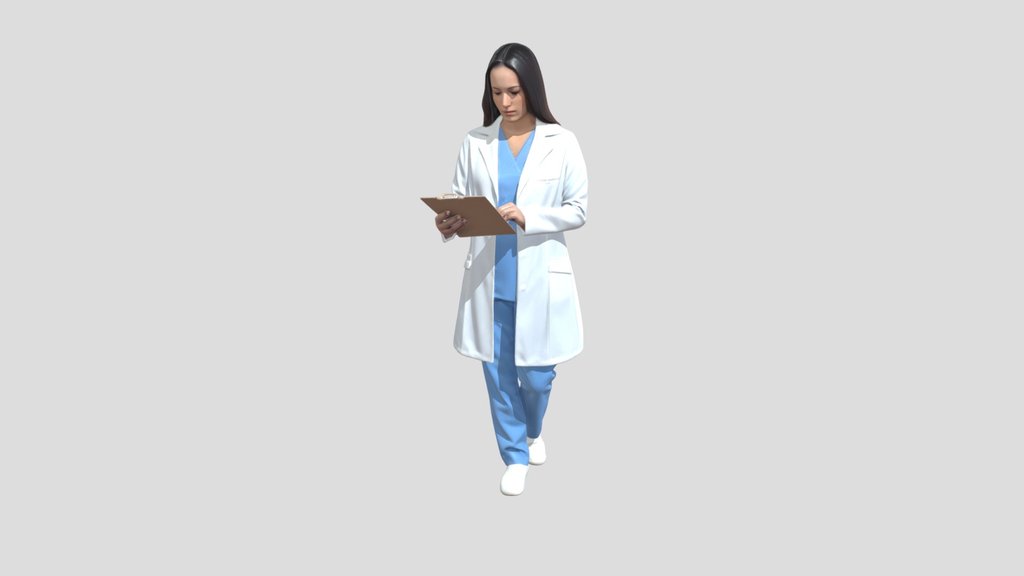 Medical Professional with Clipboard