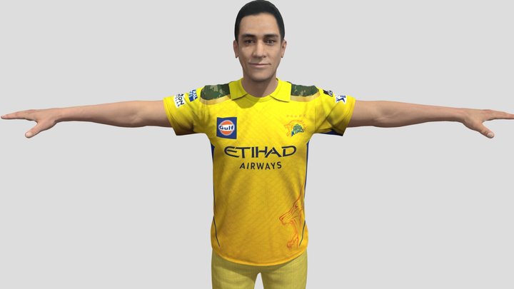 M.S Dhoni 3d model 3D Model