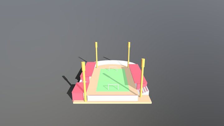 Fussball stadion 1860-Wluff 3D Model