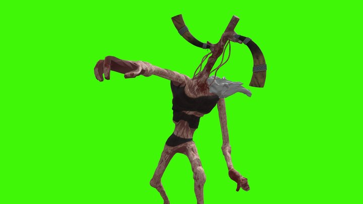 hell-slammer-a-viking-siren-head 2 3D Model