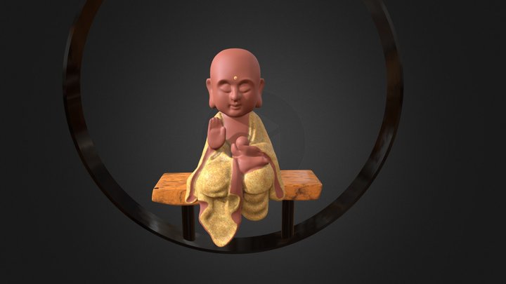Baby Buddha Statue 3D Model