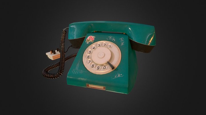 Old Soviet Telephone 3D Model
