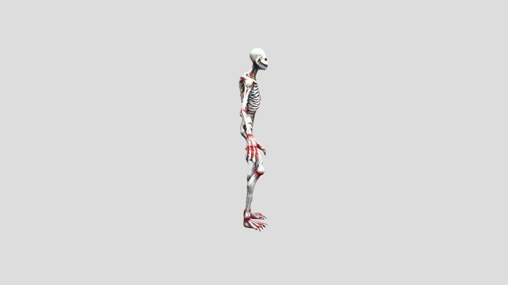 Realistic creepy skinny monster 3D Model