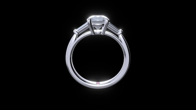 Trilogy Custom Engagement Ring 3D Model