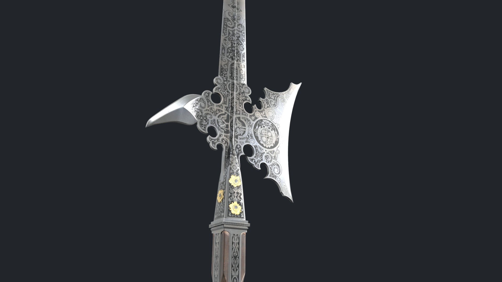 Halberd of guards of Wolf Dietrich von Raitenau - 3D model by TalKen1 ...