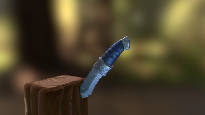 Low Poly Knife 3D Model