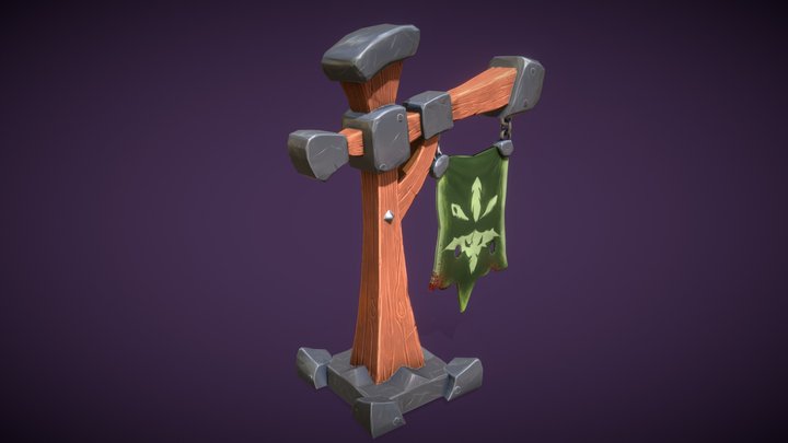 Banner. 3D Model