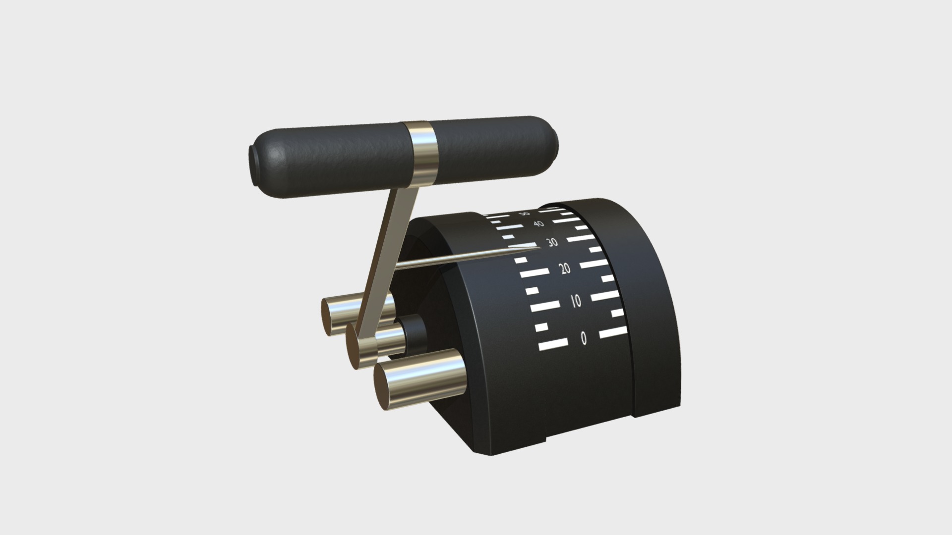 3D model Engine control lever - This is a 3D model of the Engine control lever. The 3D model is about a black wrist watch.