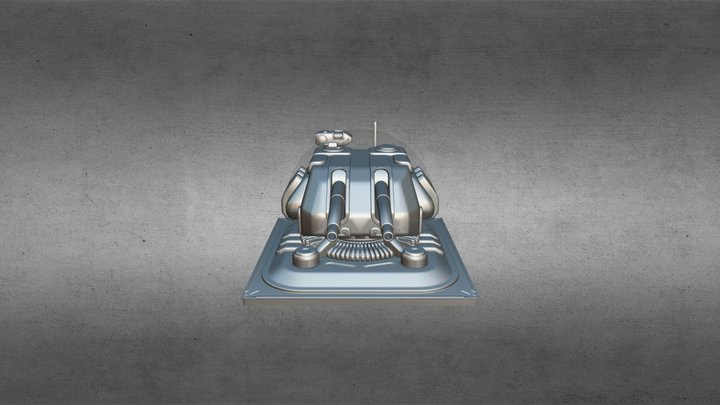 Heavy Imperial Cannon 3D Model