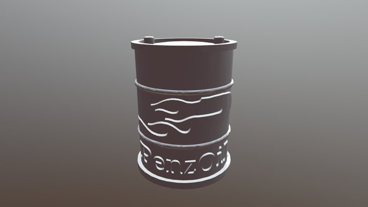 Penzoil barrel 3D Model