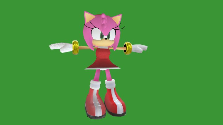 Free OBJ file Amy Rose SONIC Amy Rose 3D MODEL RIGGED Amy Rose DRAGON  DINOSAUR POKÉMON SONIC PET pet Amy Rose 🌹・3D print model to download・Cults