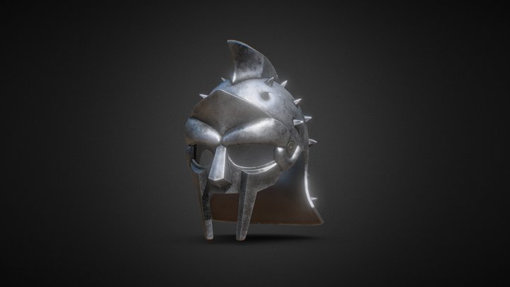 Gladiator Maximus' Arena Helmet (Game Ready) 3D Model