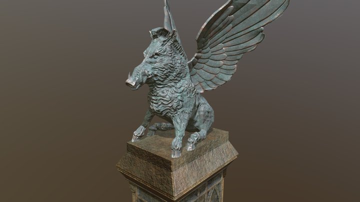 Hogwarts Gate Hog 3D Model