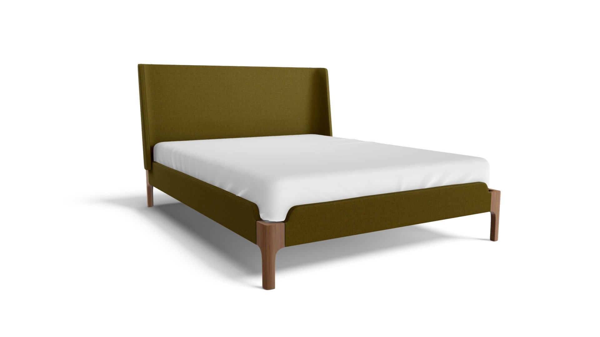 Roscoe Kingsize bed, Olive Green