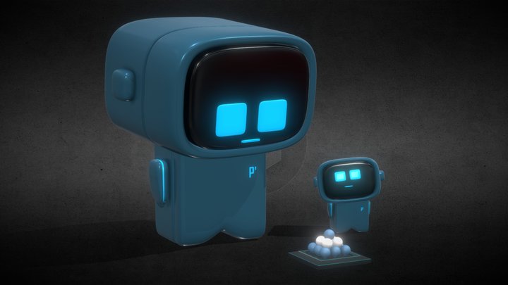 Cute Robot 3D Model