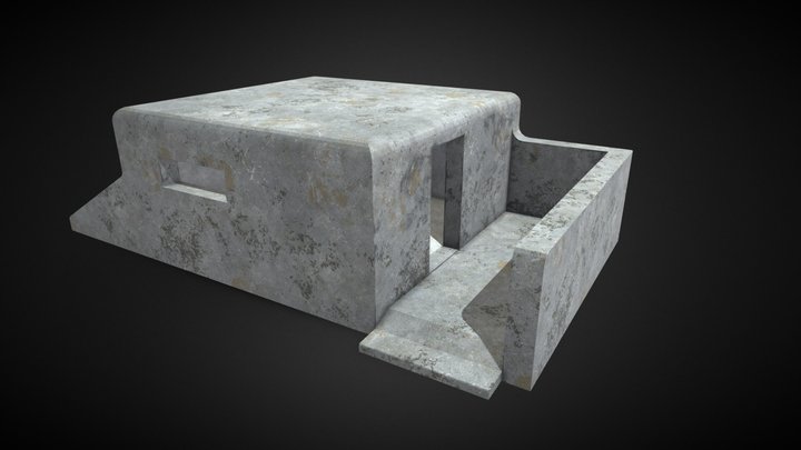 WW2 Field Bunker 3D Model
