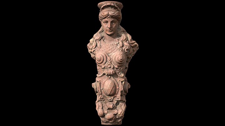 Red Sandstone Heidleberg Bust 3D Model