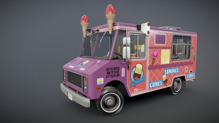 Icecream truck 3D Model