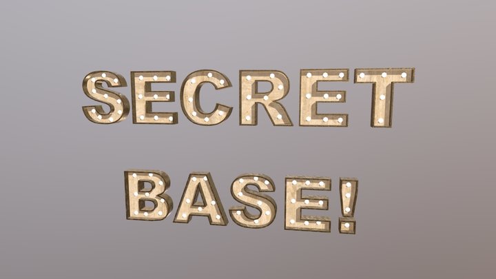 "Secret" base sign 3D Model
