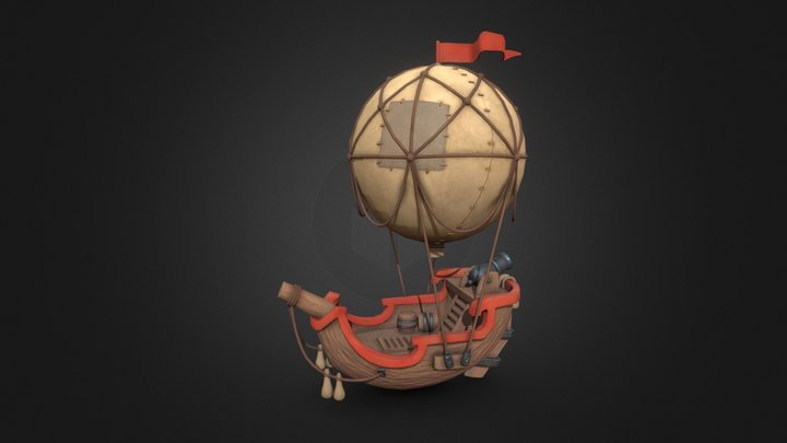 Stylized Ship 3D Model