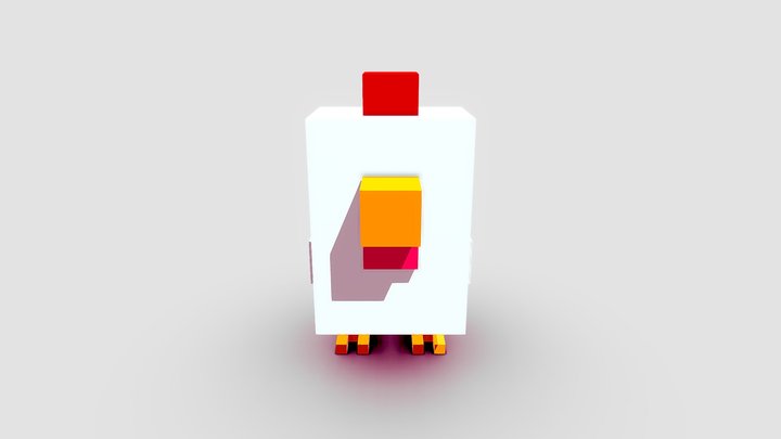 Crossy Road Chicken 3D Model