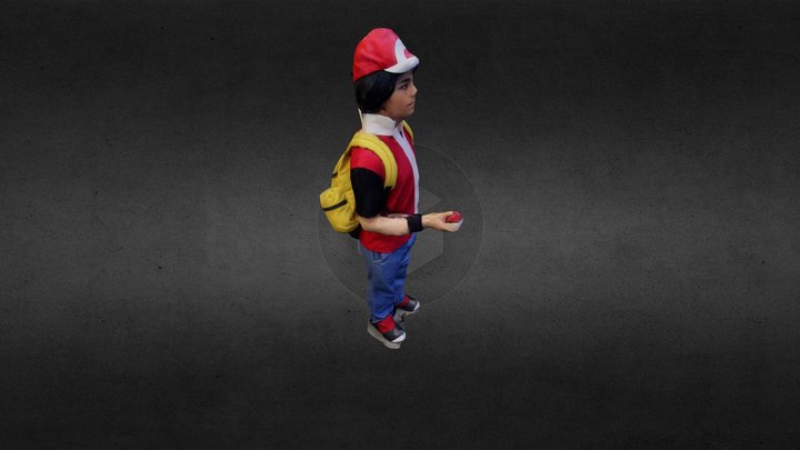 Pokeman Character Cosplayer 3D Model