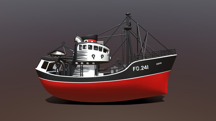 Fishermans Friend ship logo 3D 3D Model