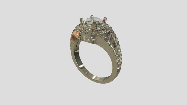 AHR037 goldring wedding engagement luxury – Free 3D Model STL