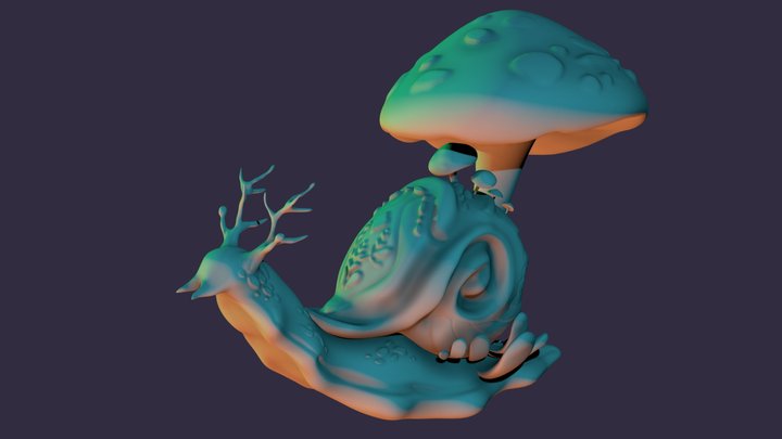 Fantasy Snail 3D Model