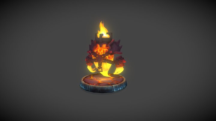 Fire Elemental. 3D Model