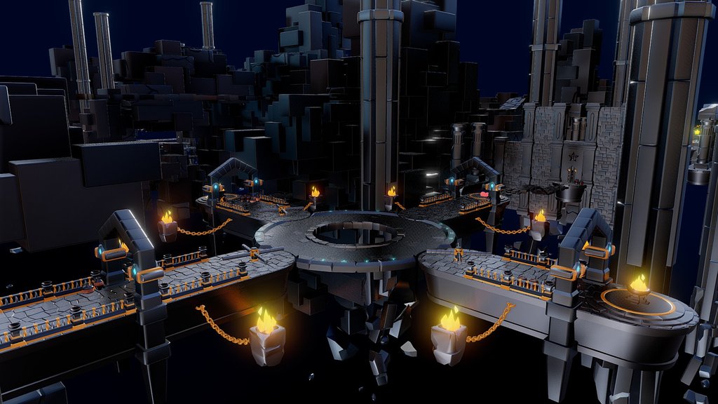 LowPoly Game Level World