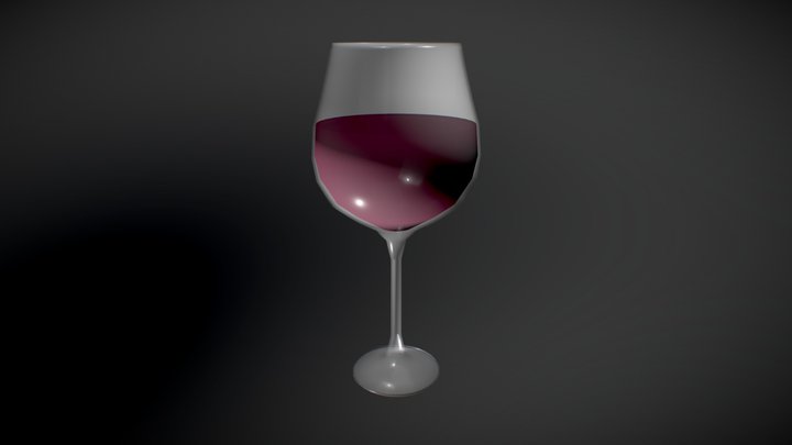 Glass of Whine 3D Model
