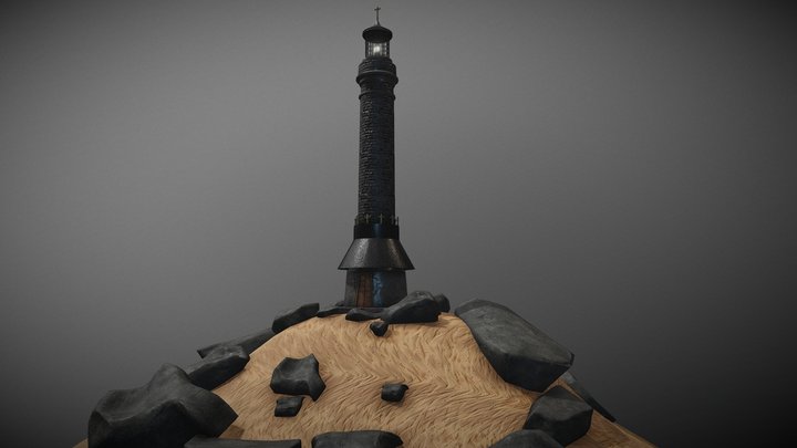 Dark Lighthouse 3D Model