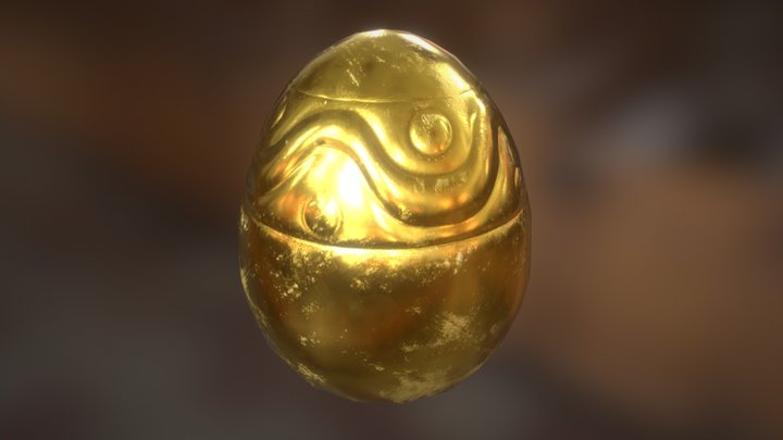 Golden Egg 3D Model