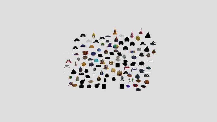 animal-company-all-hats 3D Model